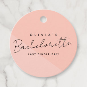 Étiquettes Cadeau Fête de Bachelorette Moderne Personnalisée Nom de