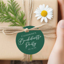 Fête de Bachelorette Personnalisée Émeraude Verte