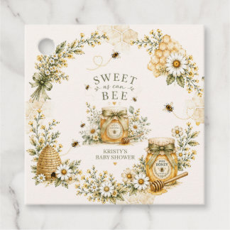 Étiquettes Cadeau Fête de bébé abeille douce comme peut être abeille
