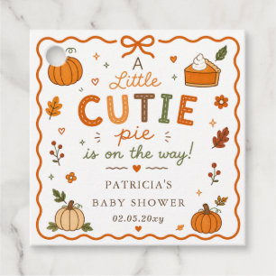 Étiquettes Cadeau Fête de bébé neutre Cutie Pie Pumpkin