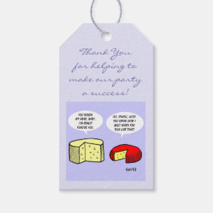 Étiquettes-cadeau Fête de dégustation de vins et de fromages humoris