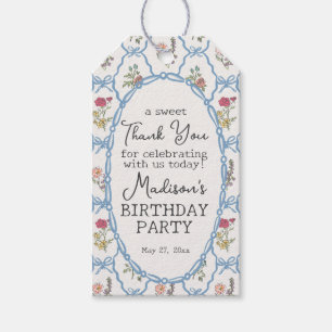 Étiquettes-cadeau Fête de jardin d'été Anniversaire floral lumineux