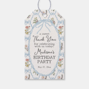 Étiquettes-cadeau Fête de jardin printanière Fleur pastel Anniversai