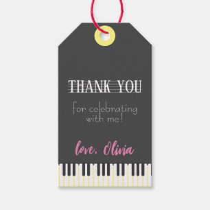 Étiquettes-cadeau Fête de la musique couleur Anniversaire