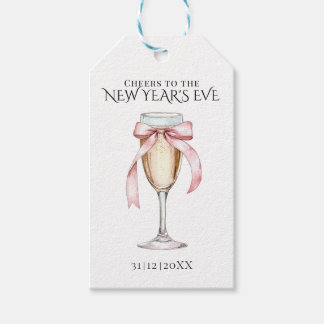 Étiquettes-cadeau Fête de la Saint-Sylvestre Champagnisée Fantaisist