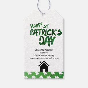 Étiquettes-cadeau Fête de l'agent immobilier Realtor St.Patrick