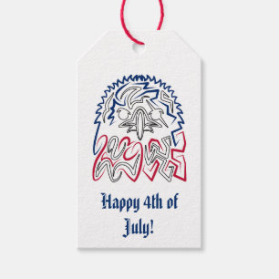 Étiquettes-cadeau Fête de l'Indépendance Aigle américain