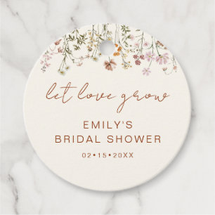 Étiquettes Cadeau Fête de mariage bohème aux fleurs sauvages Laissez