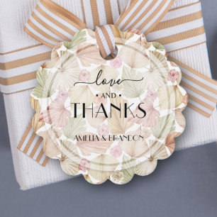 Étiquettes Cadeau Fête de mariage Boho Leaves Flowers