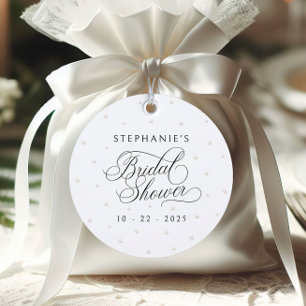 Étiquettes Cadeau Fête de mariage Élégantes Perles