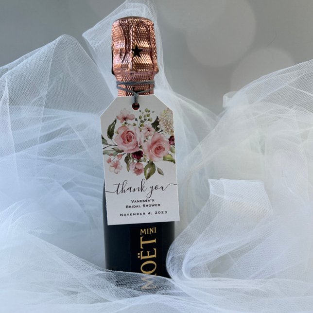 Étiquettes-cadeau Fête de mariage Fleurs Roses Roses (Créateur téléchargé)