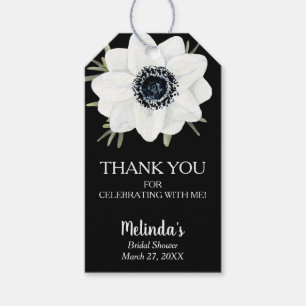 Étiquettes-cadeau Fête de mariage Floral Aquarelle Anémone