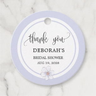 Étiquettes Cadeau Fête de Mariage Lilas Pâle