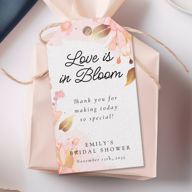 Étiquettes-cadeau Fête de mariage Love in Bloom (Créateur téléchargé)