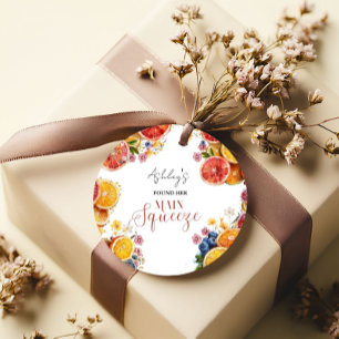 Étiquettes Cadeau Fête de mariage Main Squeeze Citrus 