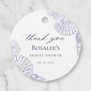 Étiquettes Cadeau Fête de mariage Nautical Coastal
