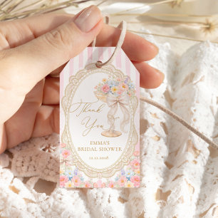 Étiquettes-cadeau Fête de mariage Petals and Prosecco