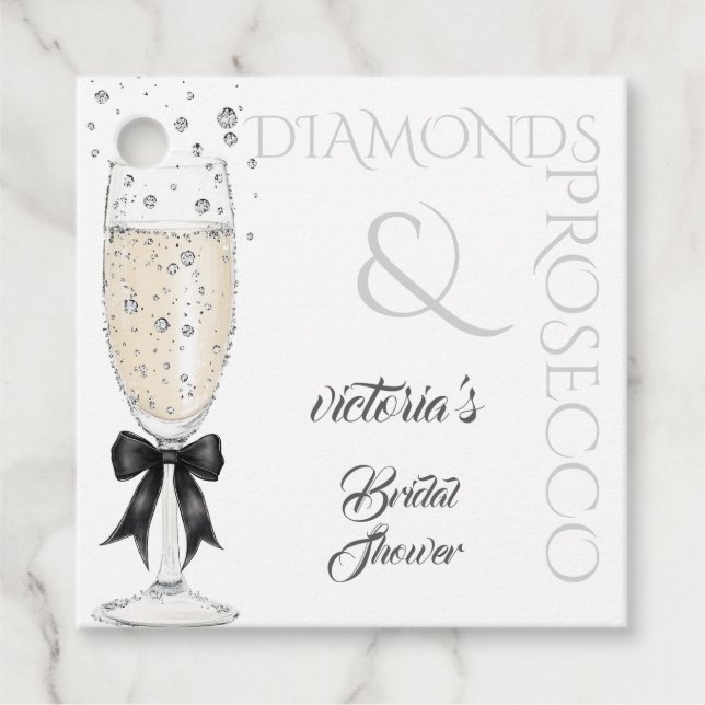 Étiquettes Cadeau Fête de mariage sur le thème Prosecco (Devant)