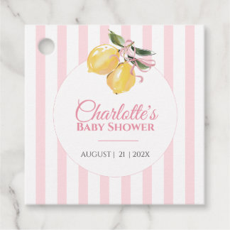 Étiquettes Cadeau Fête de naissance Coquette Lemon Rose