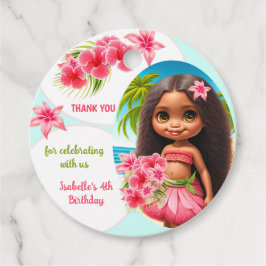 Étiquettes Cadeau Fête de plage tropicale de Luau