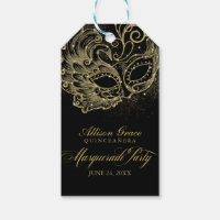 Fête de Quinceañera Masquerade Or Noir