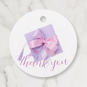 Étiquettes Cadeau Fête de remise des diplômes Purple Cap