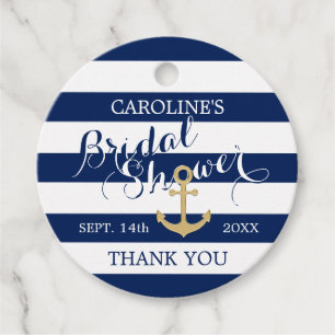 Étiquettes Cadeau Fête des mariées Bleu Bleu Bleu Marine