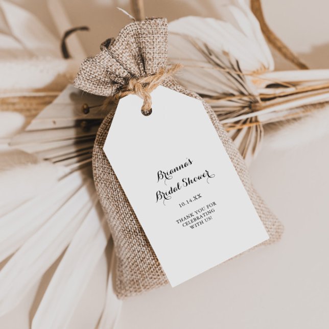 Étiquettes-cadeau Fête des mariées de calligraphie moderne (Créateur téléchargé)