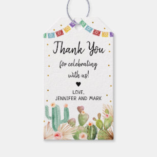 Étiquettes-cadeau Fête des mariées de Fiesta Cactus Boho