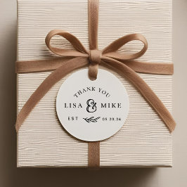 Étiquettes Cadeau Fête des mariées de Mariage botanique rustique