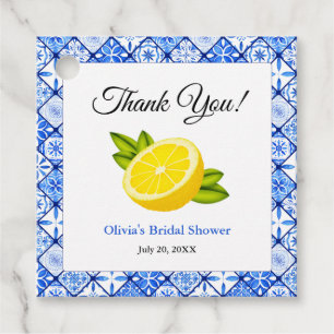 Étiquettes Cadeau Fête des mariées de Merci de citron méditerranéen