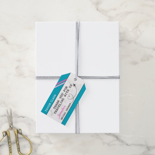 Étiquettes-cadeau Fête des mariées de revendication de préférence bl (Avec de la ficelle)