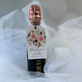 Étiquettes-cadeau Fête des mariées de roses florales