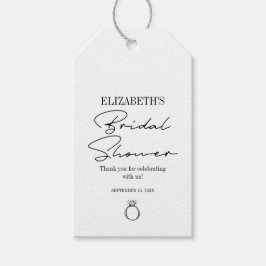 Étiquettes-cadeau Fête des mariées de script moderne