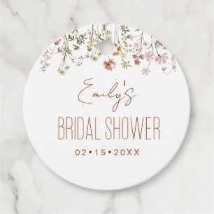 Étiquettes Cadeau Fête des mariées fleur sauvage Boho Dans Bloom Gar