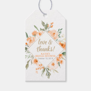 Étiquettes Cadeau Fête des mariées Floral Automne