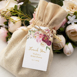 Étiquettes-cadeau Fête des mariées FLORALE Embrasser le mariage
