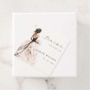 Étiquettes Cadeau Fête des mariées moderne Mariage aquarelle