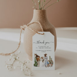 Étiquettes-cadeau Fête des mariées occidentale de Boho | MERCI