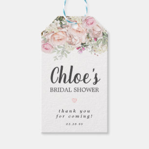 Étiquettes-cadeau Fête des mariées Rustique Boho Blush Rose Rose Flo