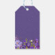 Étiquettes-cadeau Fête des mariées Violet Violet Floral Favoriser Me (Dos)