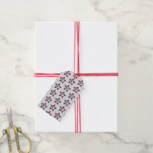 Étiquettes-cadeau Fête du 14 juillet scintillante
