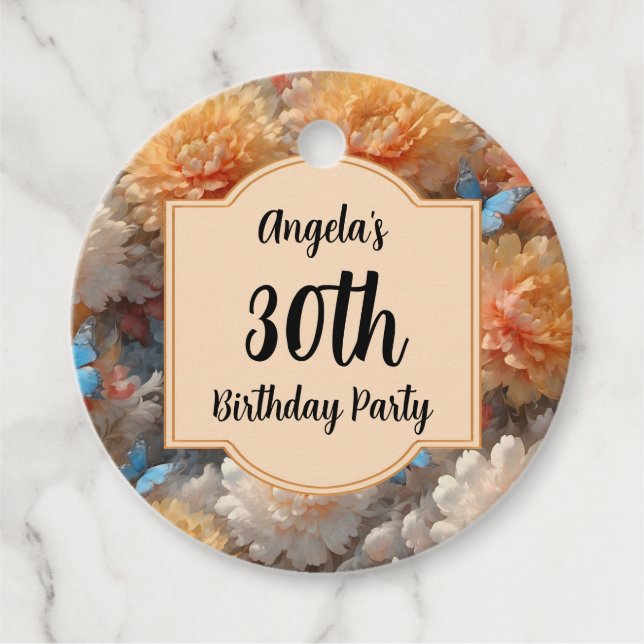 Étiquettes Cadeau Fête du 30e anniversaire (Devant)