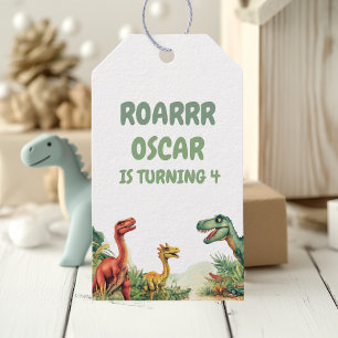 Étiquettes-cadeau Fête du dinosaure du bon temps