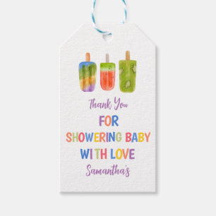 Étiquettes-cadeau Fête estivale Popsicle baby shower Ice Cream