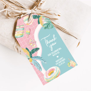 Étiquettes-cadeau Fête Fille Pool Fête Anniversaire Fête Favoriser T