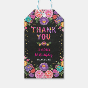 Étiquettes-cadeau Fête Florale Anniversaire Petit Merci Senorita