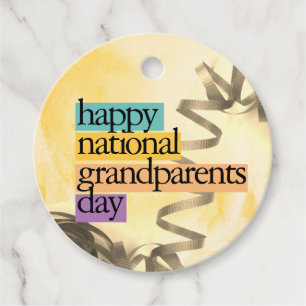 Étiquettes Cadeau fête nationale des grands-parents heureux