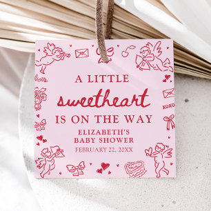 Étiquettes Cadeau Fête Prénatale Bébé Douce Petite Amour Saint-Valen