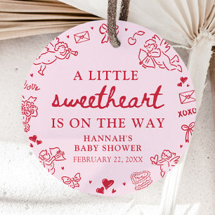 Étiquettes Cadeau Fête Prénatale Bébé Douce Petite Amour Saint-Valen